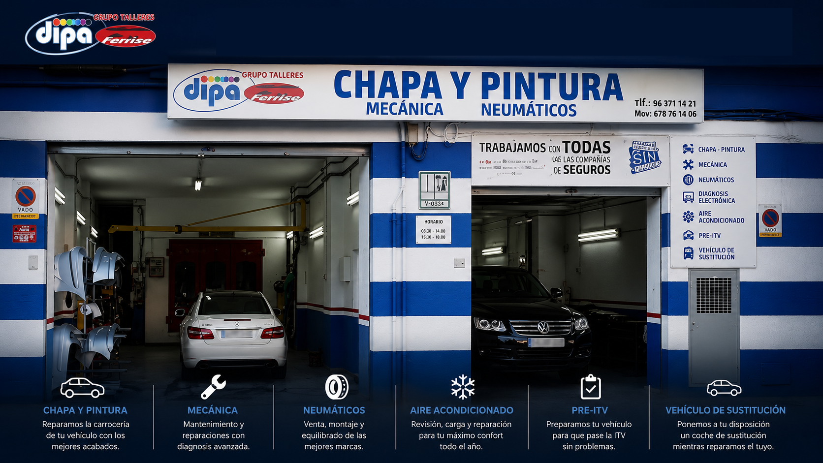 taller mecánico, chapa y pintura